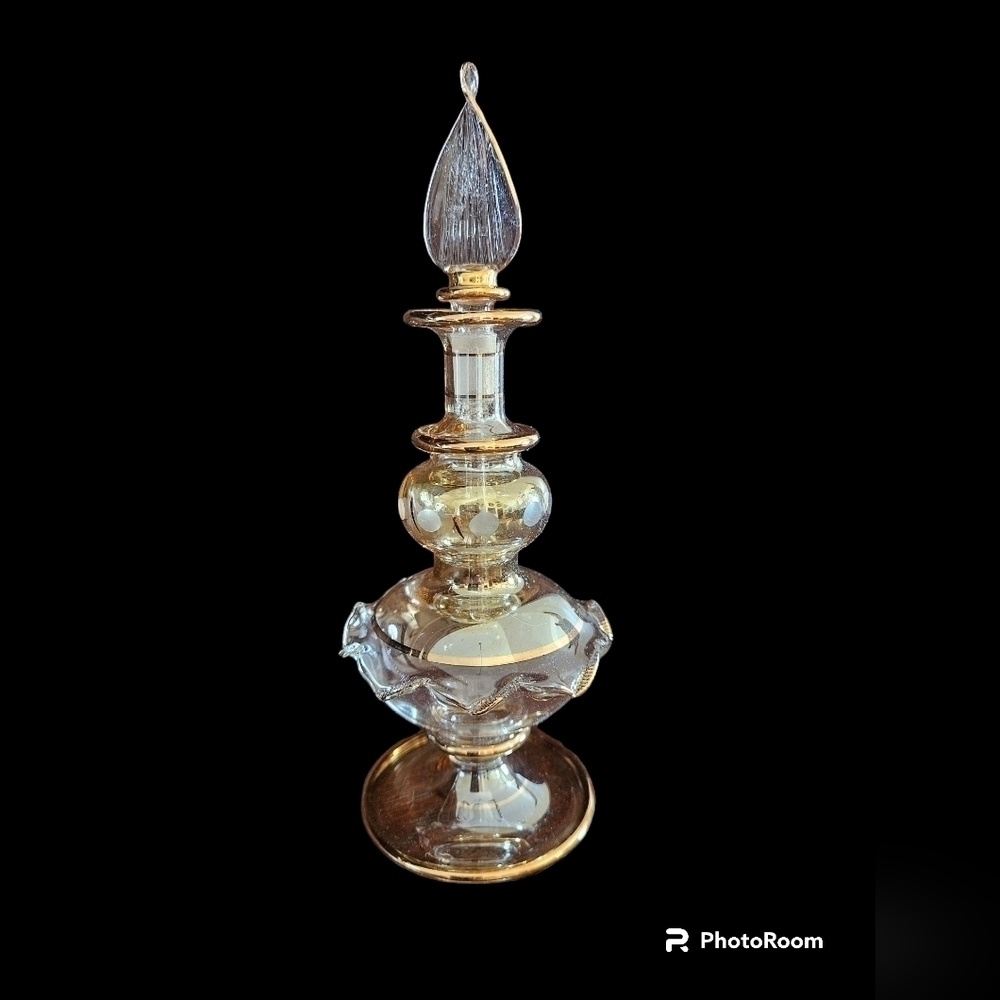 Vintage Egyptian hand blown glass perfume. - Picture 2 of 11